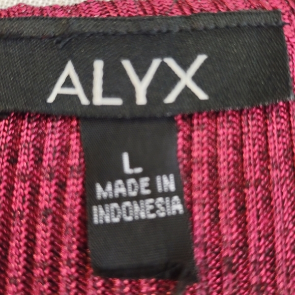 Alyx Blouse Women's Maroon Lace Trimmed 3/4 Sleeve Top Blouse Size Large - Picture 9 of 10